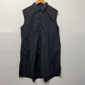 French Connection Women Sleeveless Shirt Dress Size Large Black B360 -18